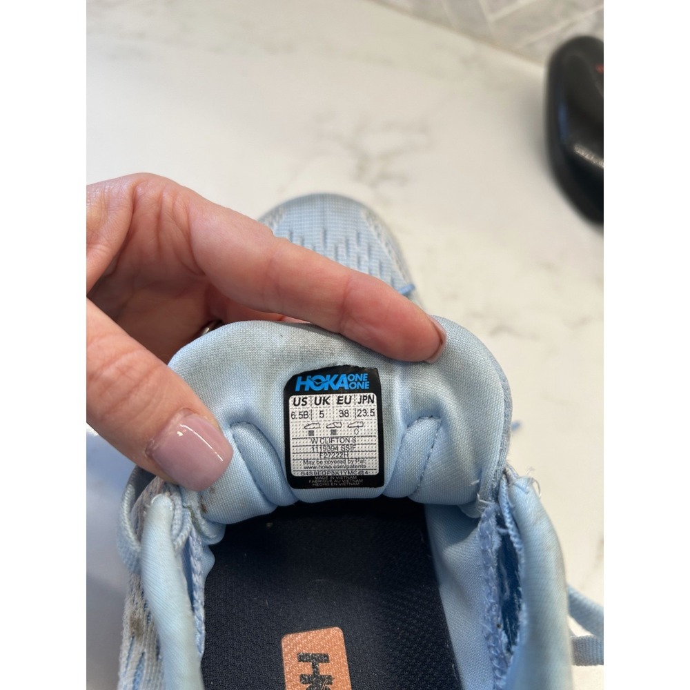 Hoka One One Clifton 8 Running Sneakers Womens 6.5B 6.5 B Summer Song Ice Flow - Picture 8 of 8